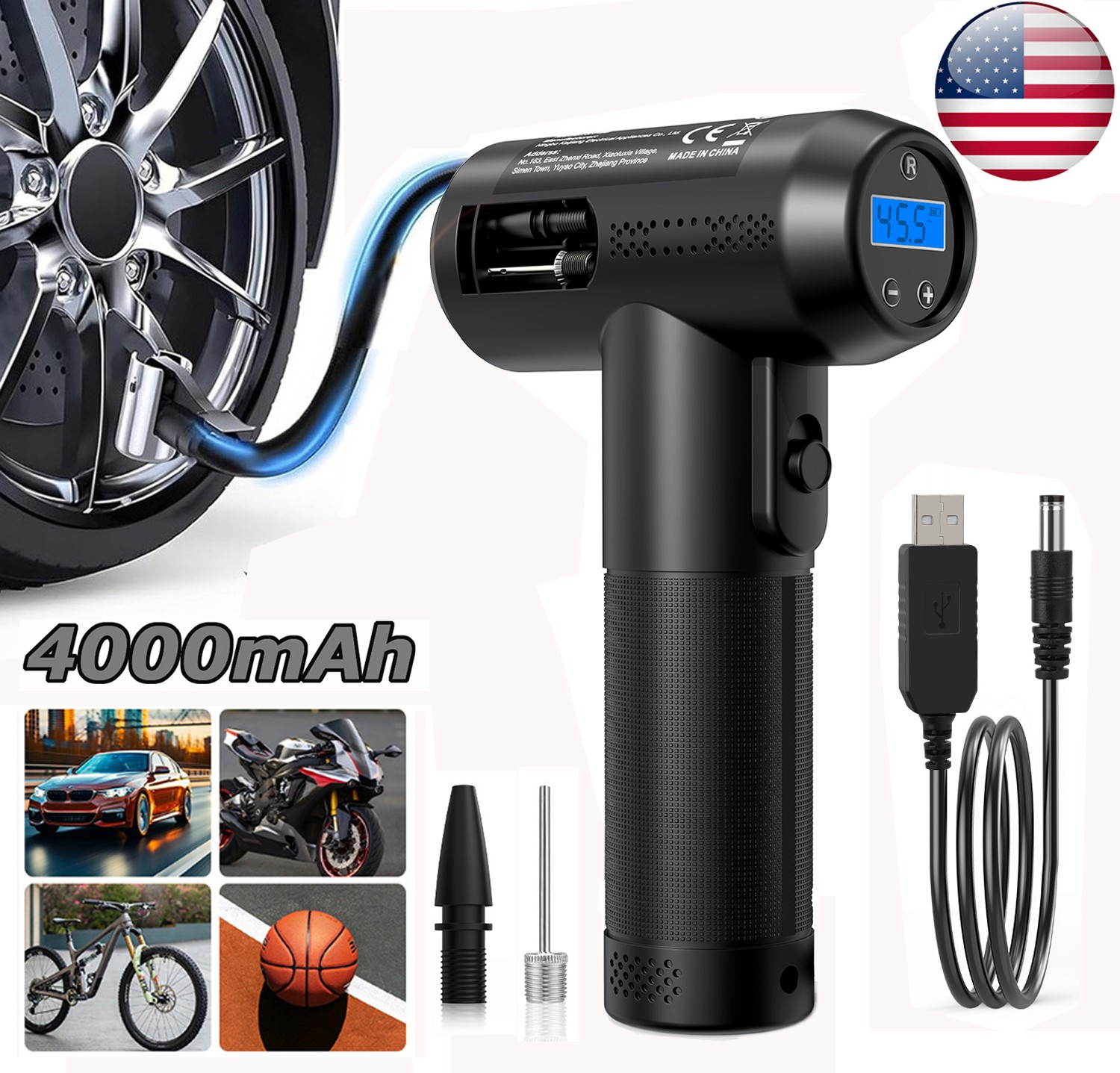 Car Air Tire Pump Inflator Compressor LED Digital Electric Handheld 150PSI 12V * gallery