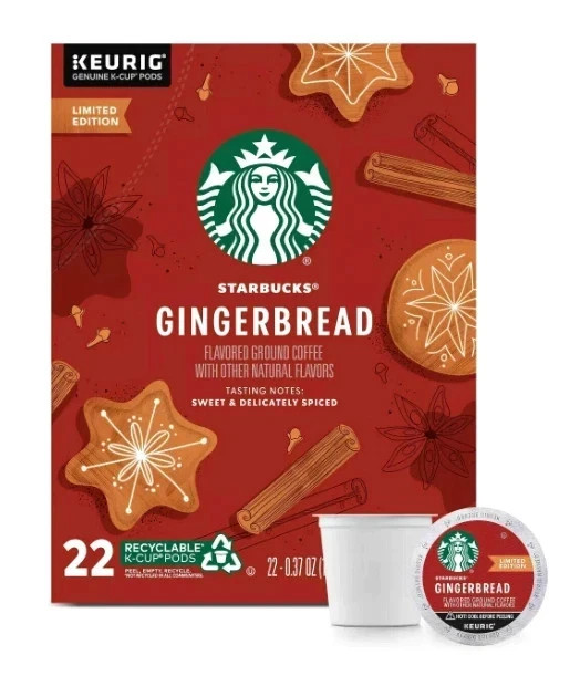 Starbucks Gingerbread K Cups 88 Count Limited Edition Coffee Pods old stock gallery
