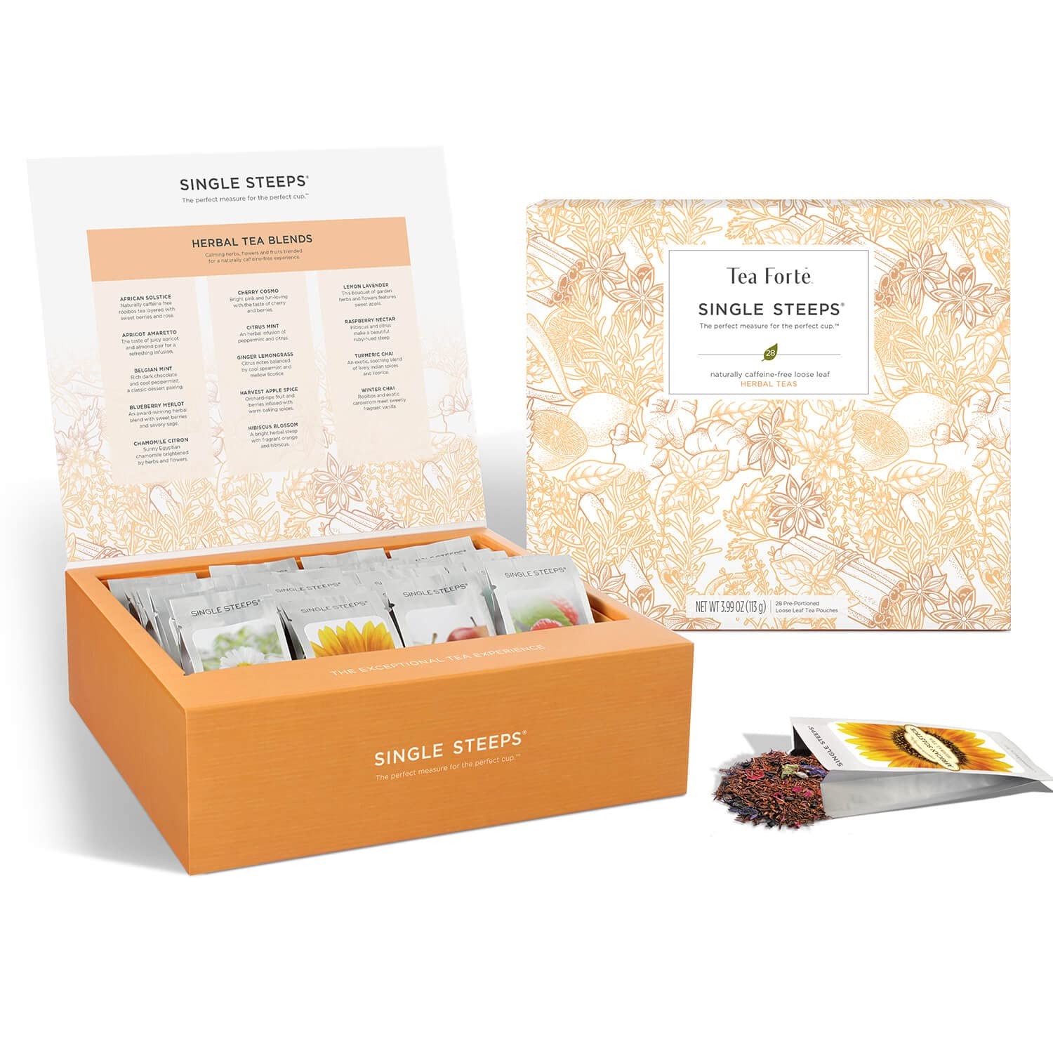 Single Steeps Loose Leaf Tea Sampler Tea Chest, Assorted Variety Tea Box, 28 ... gallery