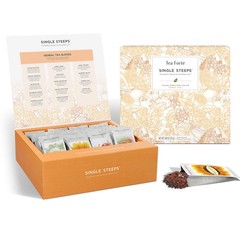 Single Steeps Loose Leaf Tea Sampler Tea Chest, Assorted Variety Tea Box, 28 …