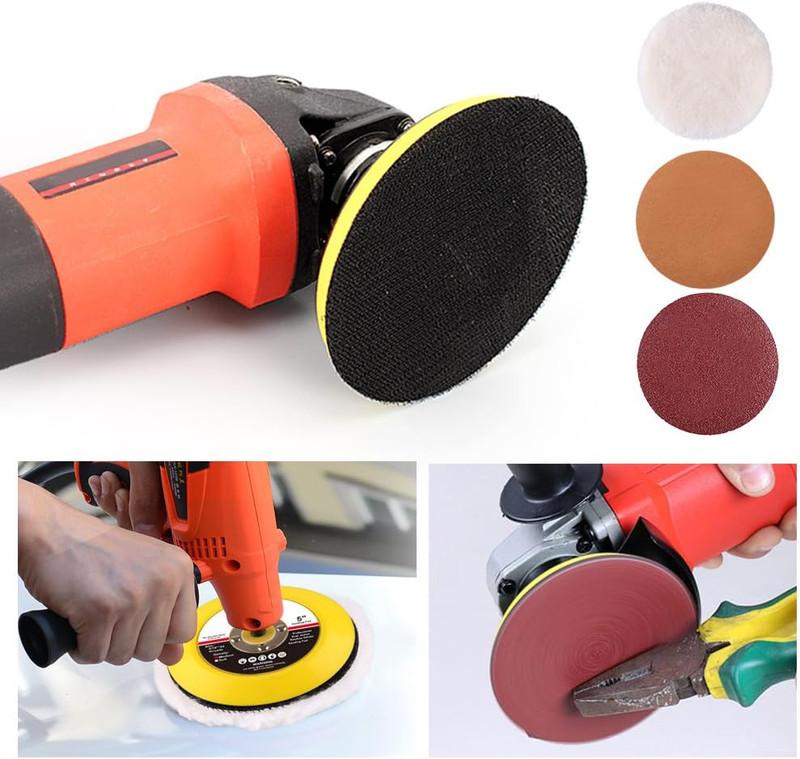5 Inch Hook and Loop Backing Pad, Pack of 2 - DA Air Random Orbital Sander/Poli gallery
