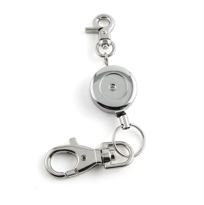 1PCS Retractable Key Chain with Hook Zinc Alloy High Resilient Anti-lose Stre... gallery