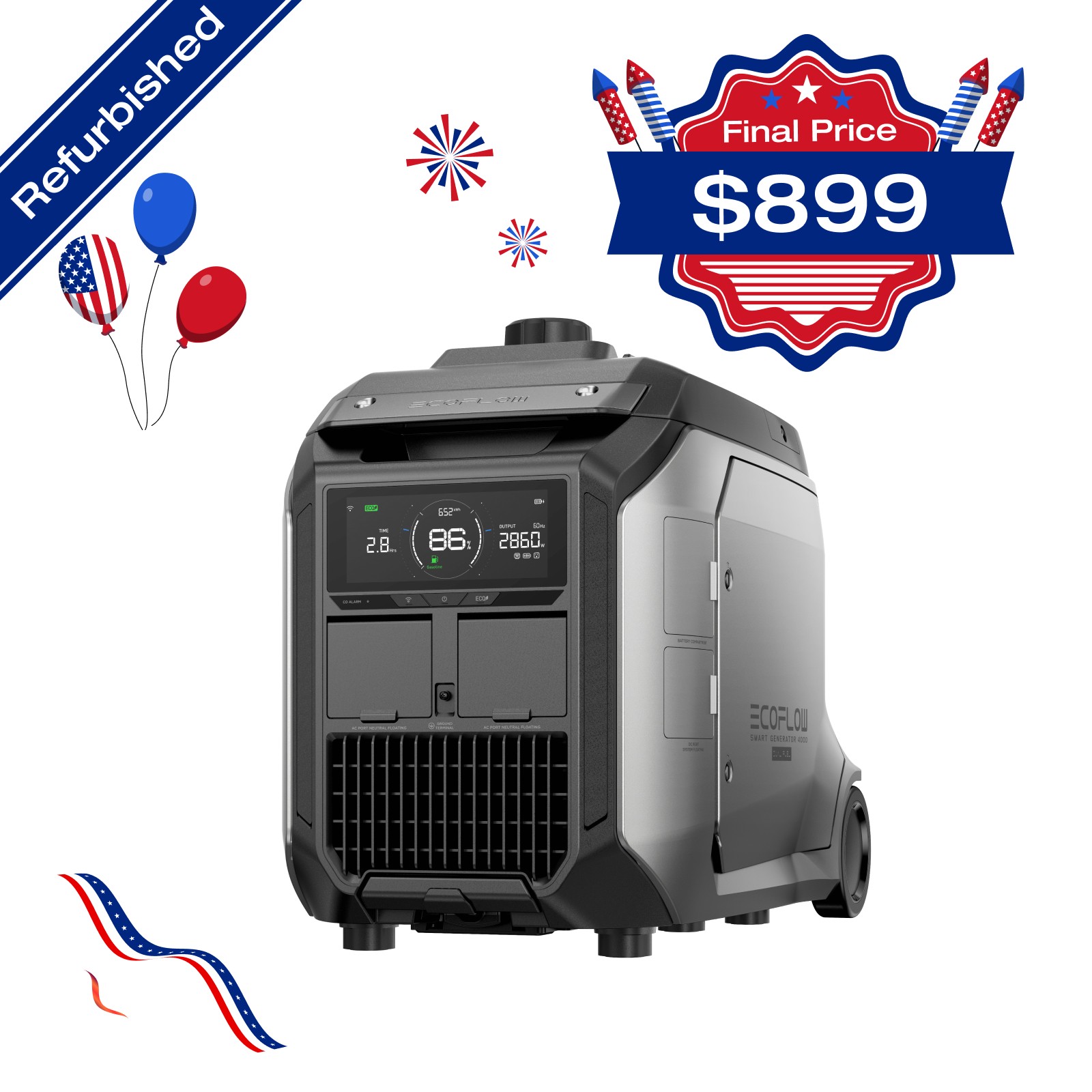 EcoFlow 3200W DC Fast Charging Dual Fuel Smart Generator for DELTA Pro series gallery