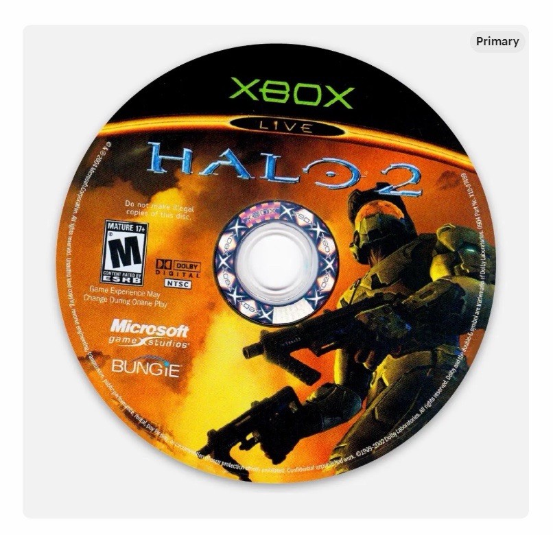 3” Halo 2 Disc Sticker Matte Finish Xbox Video games Dishwasher Safe gallery