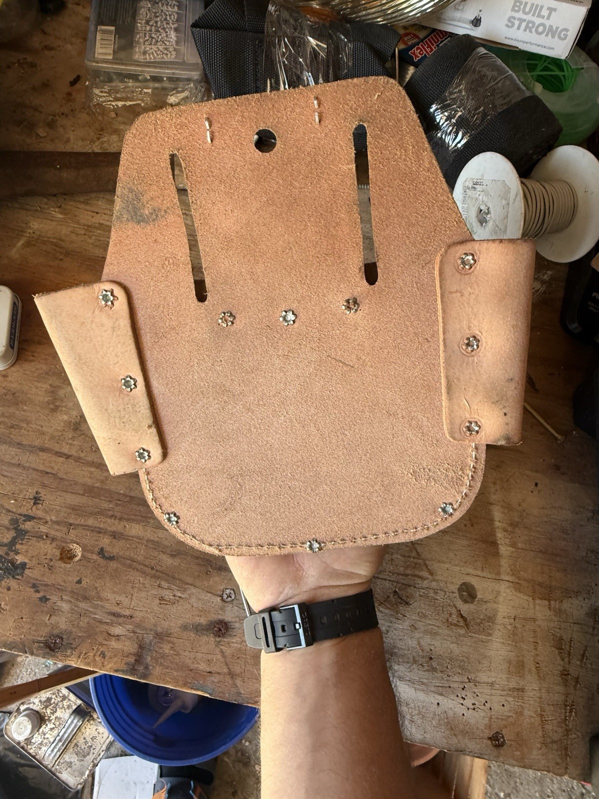 CLC W438 Leather Tool Pouch Brown Multiple Pockets Single Item Durable Organizer gallery