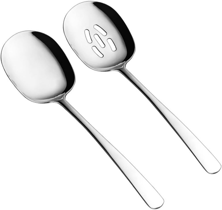 Extra Large Serving Spoons Set, 12 Inch Slotted Spoon and Serving Spoon, Premium gallery