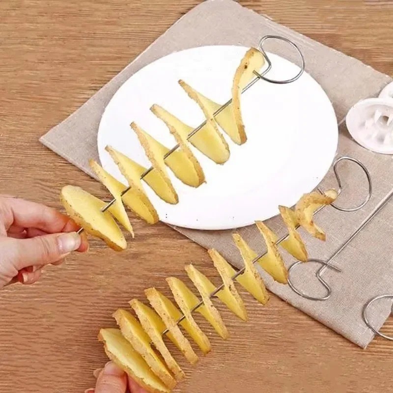 Whirlwind Potato Spiral Cutter Potato Tower Making Machine Vegetable Slicer gallery