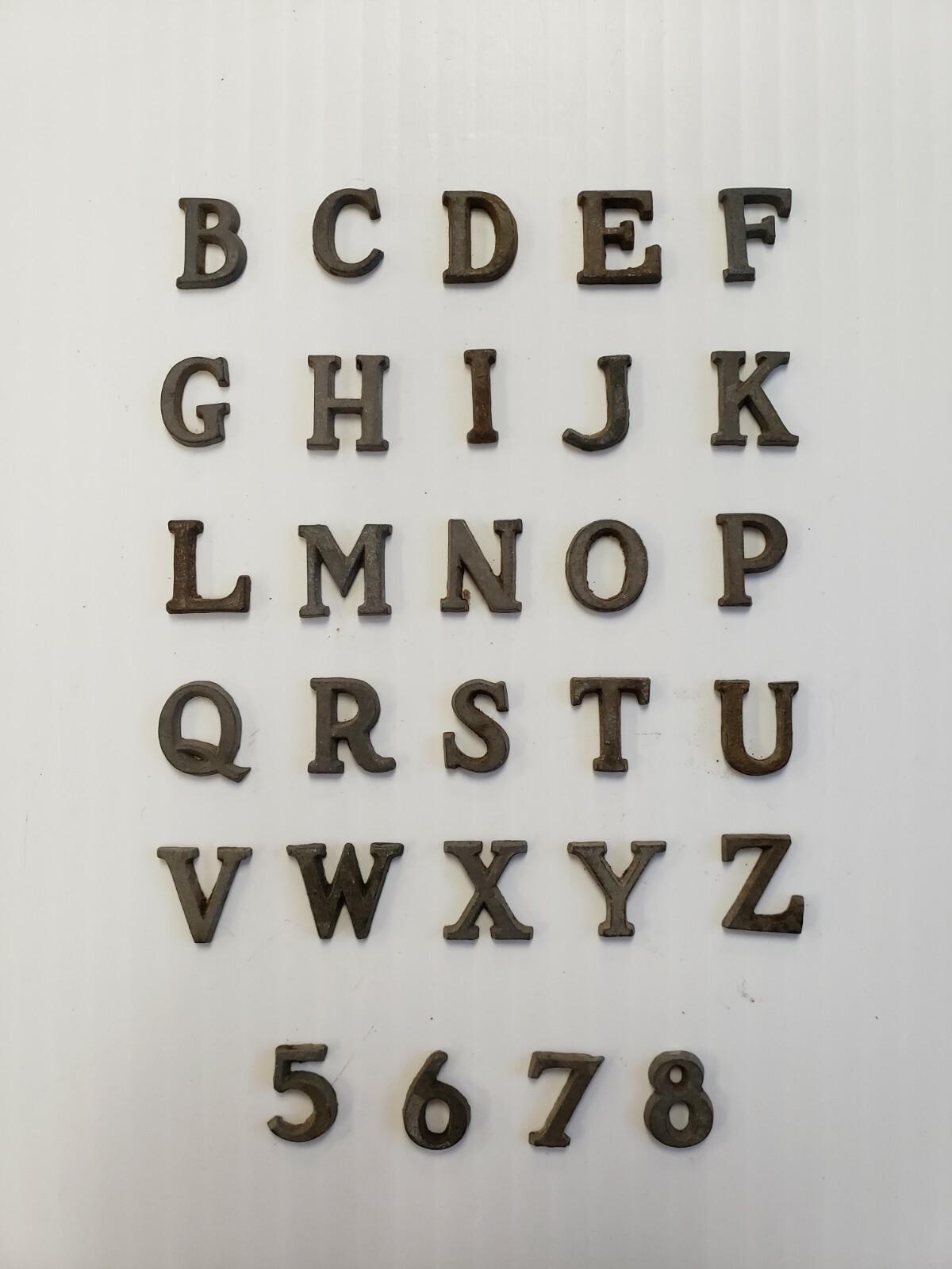 Metal Letters and Numbers 1/2 inch long Roman Font price per letter * gallery