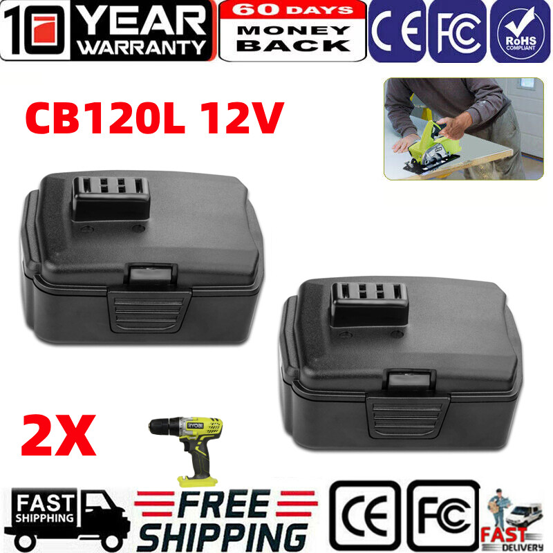 2x 12V Li-ion 3.0AH Battery For Ryobi CB120L CB121L BPL-1220 130503001 130503005 gallery