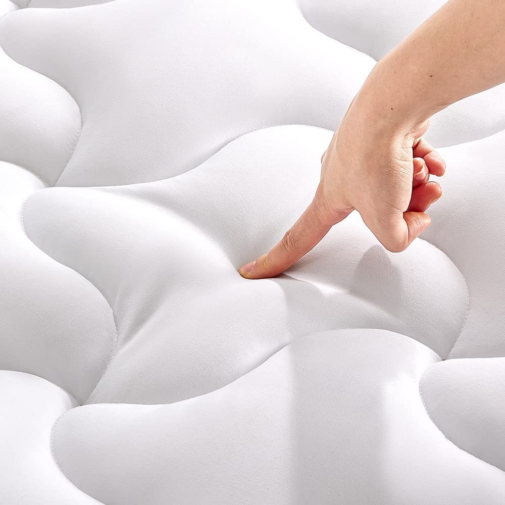 SLEEP ZONE Cooling Mattress Topper King Size Mattress Pad, Quilted Fitted Mattre gallery