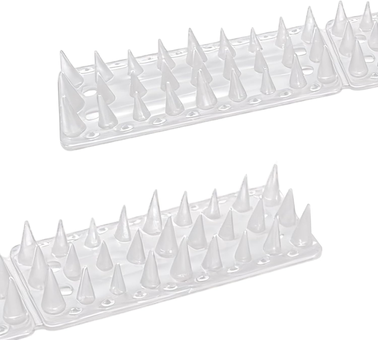 12 Pack Clear Transparent PVC Bird Spikes Deterrent Strips for Outside to Kee... gallery
