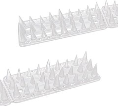 12 Pack Clear Transparent PVC Bird Spikes Deterrent Strips for Outside to Kee…