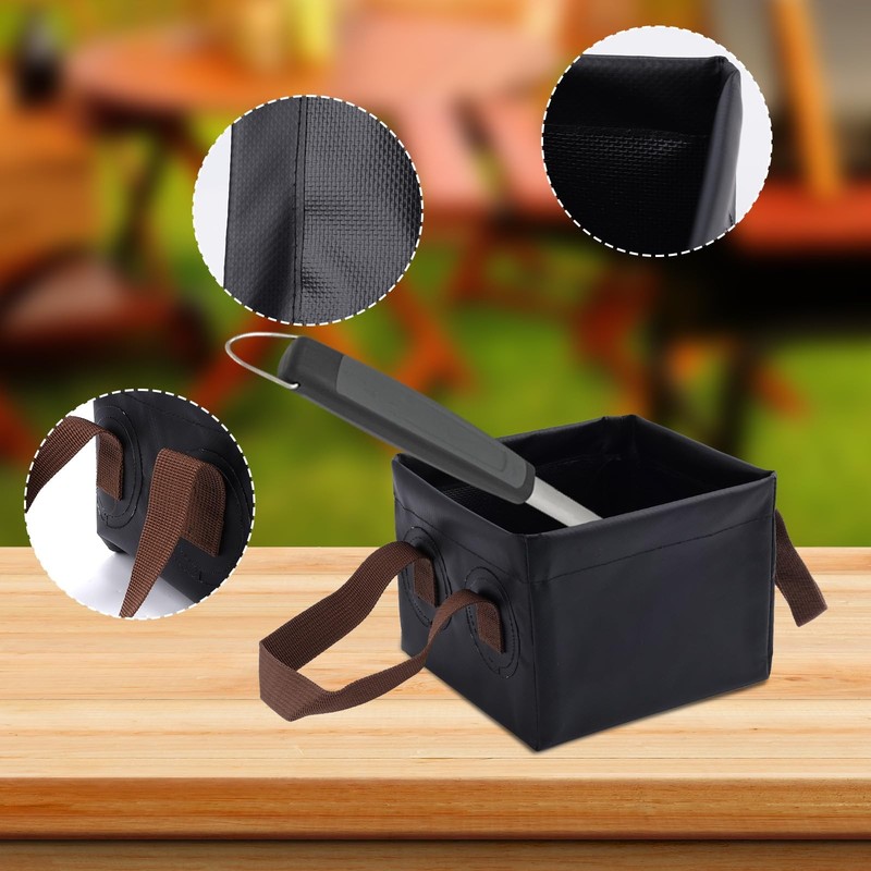 Grill soaking brush, grill brush, collapsible water bucket, BBQ rescue brush gallery