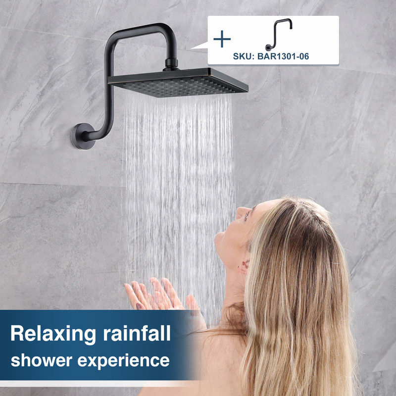 Square Shower Head, 8 Inch High Pressure Rain Shower Head, Angle Adjustable gallery