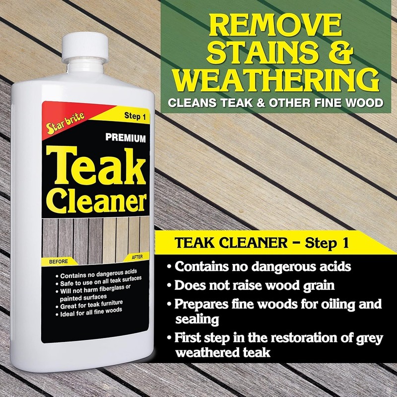 Teak Cleaner - Restore, Renew & Refresh Old Weathered Gray Teak Furniture & O... gallery