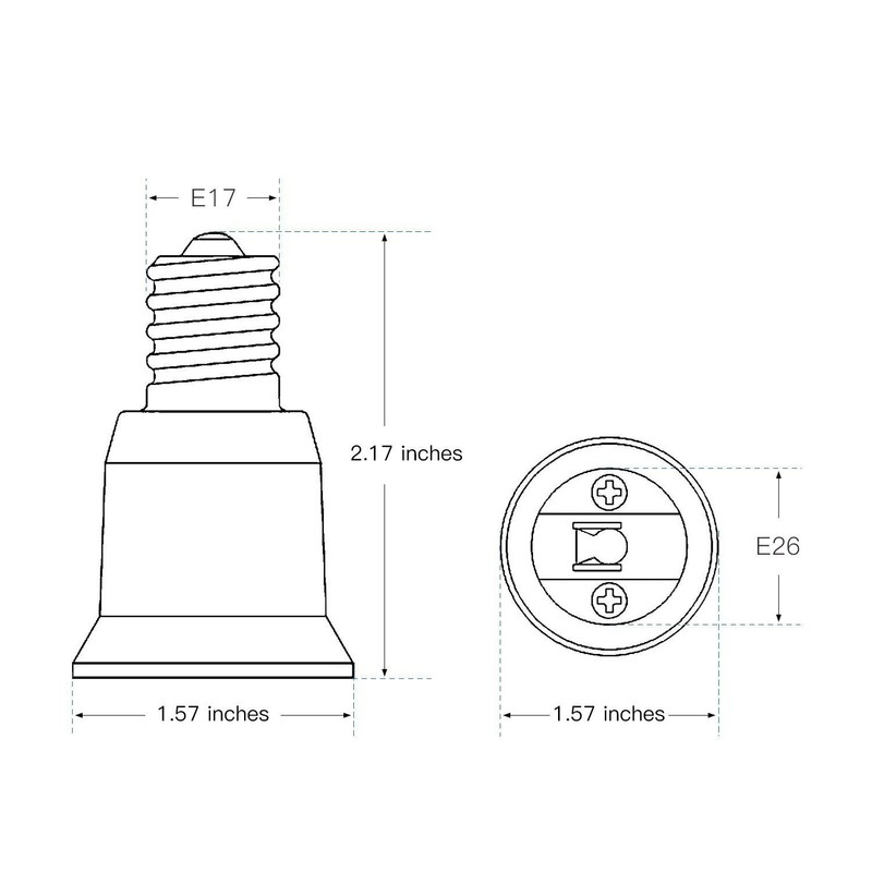 4pcs Intermediate base E17 to Standard Medium base E26/E27 Converter Adapter gallery