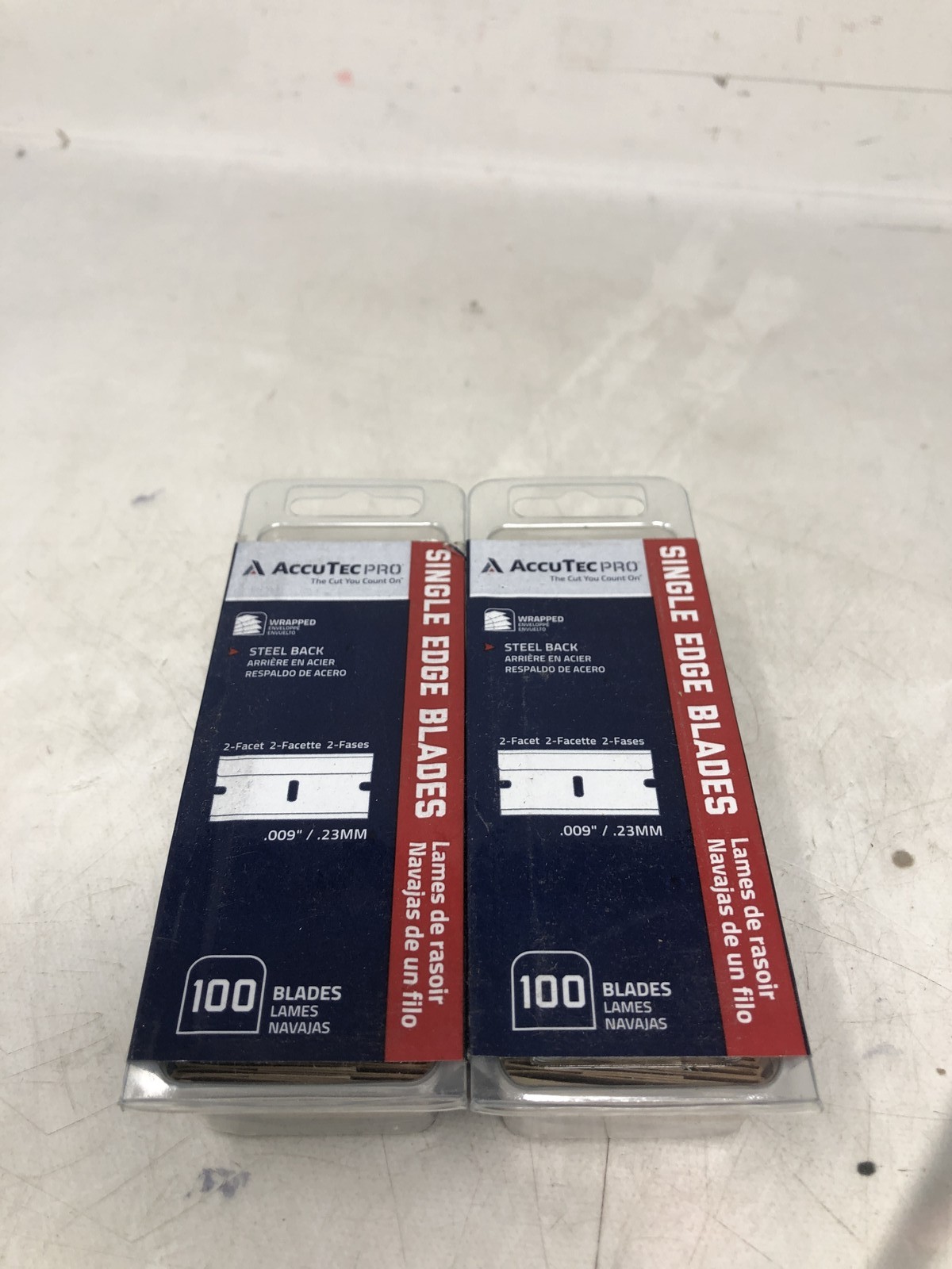 Accutecpro Steel Single Edge Blades 2Pks w/200 Blades-.009"(APBL-7064-0000) gallery