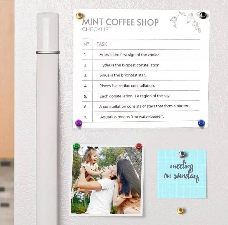 Strong Whiteboard Magnets, Tiny Cute Magnetic Push Pins for Refrigerator,56pcs gallery