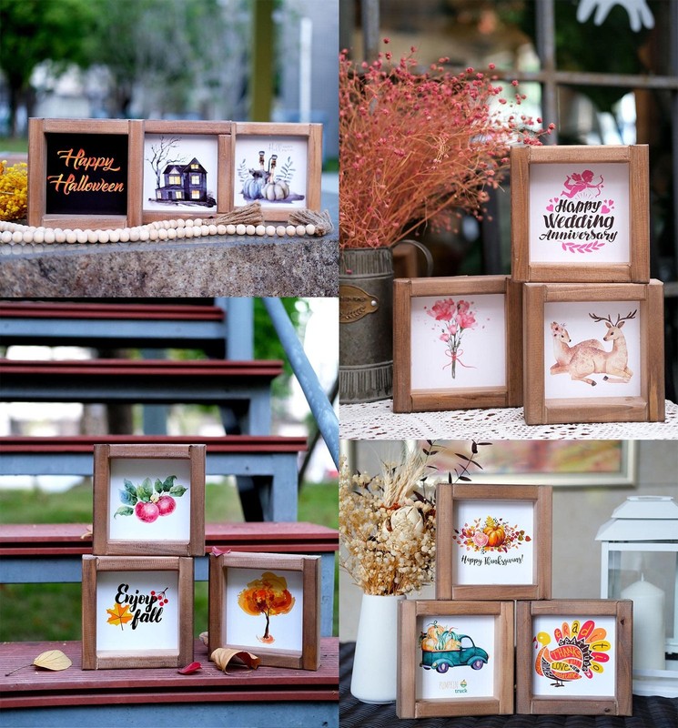 Tiered Tray Decor Fall Winter Spring Summer Seasonal Set, 48 Interchangeable ... gallery
