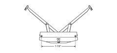 Brixwell Split Arm Skylight Operator 10″ Arm Length, Metal Material, Gold Finish