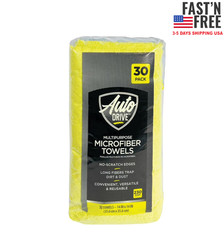 Auto Drive Multipurpose Microfiber Towels 14″” x 14″” Multicolor 30 Pack