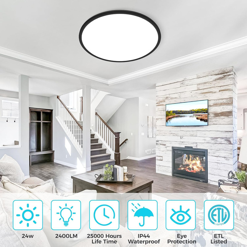 20 Inch LED Ceiling Light, 5000LM 50W Large & Bright Flush Mount Lighting Fixtur gallery
