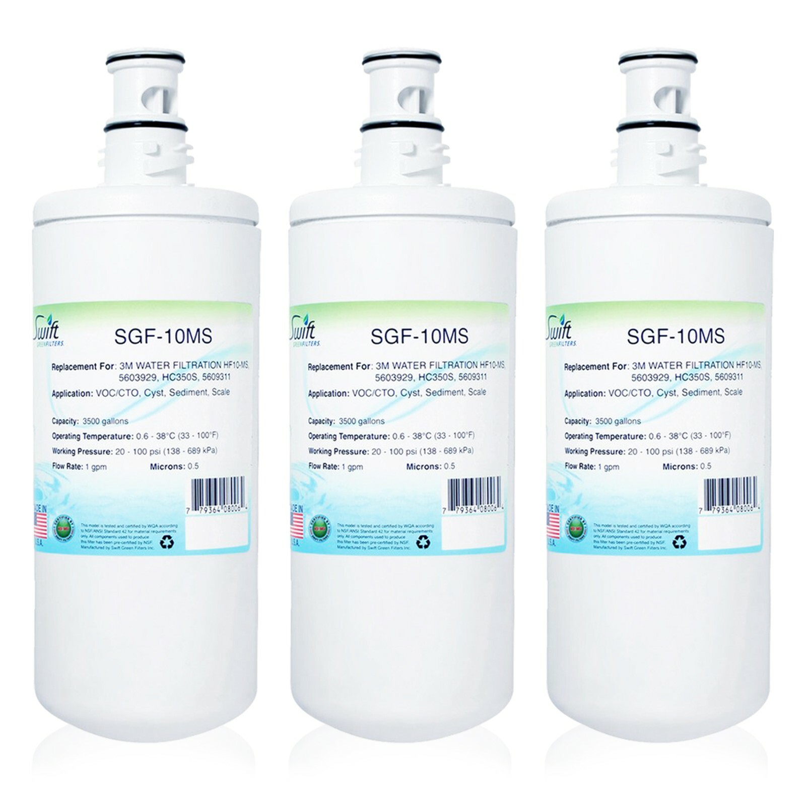 Swift Green SGF-10MS Replacement for 3M HF10-MS Commercial water filter (3 Pack) gallery