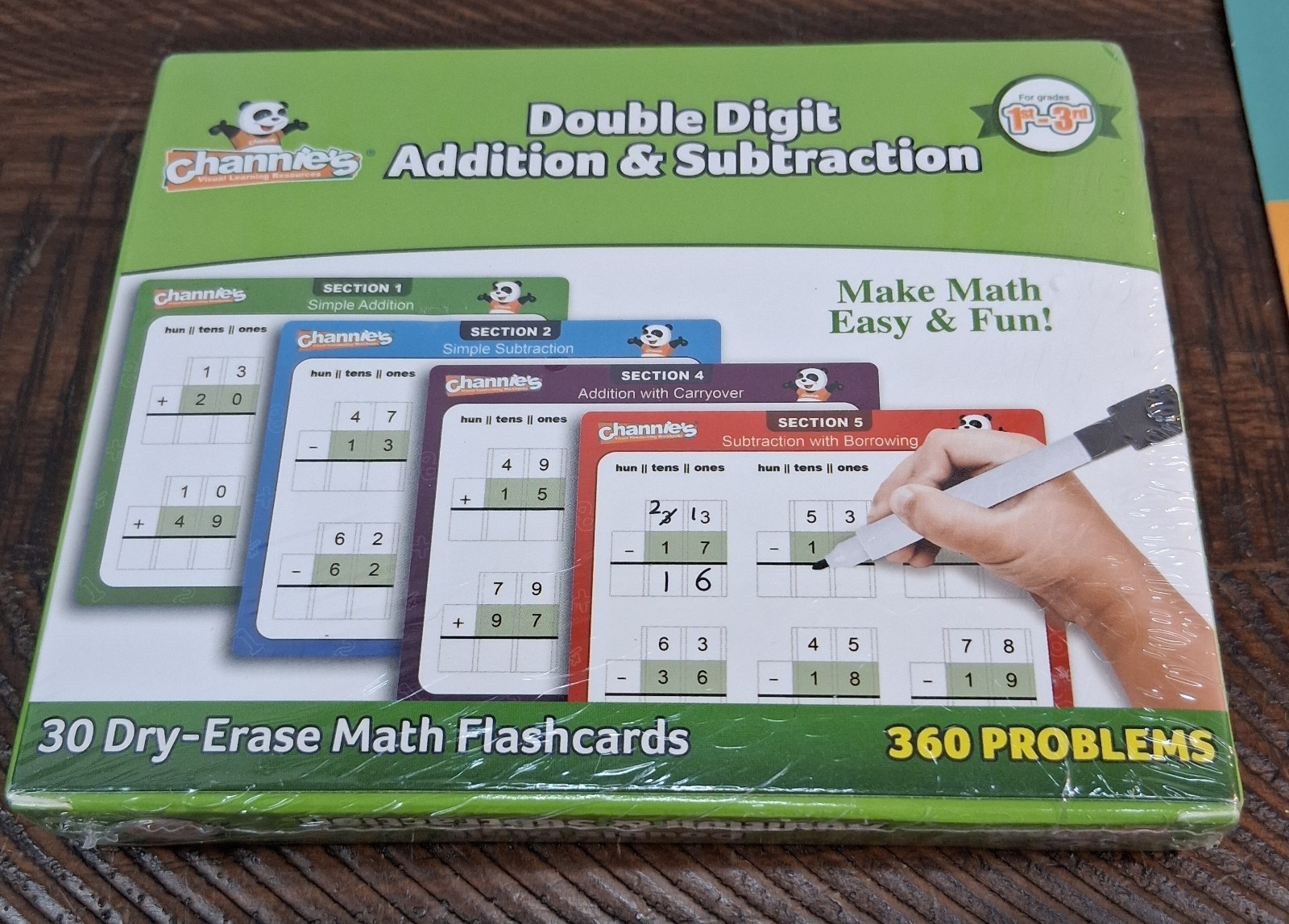 Channie's Double Digit Math Addition Subtraction Flashcards Workbook Writing Lot gallery