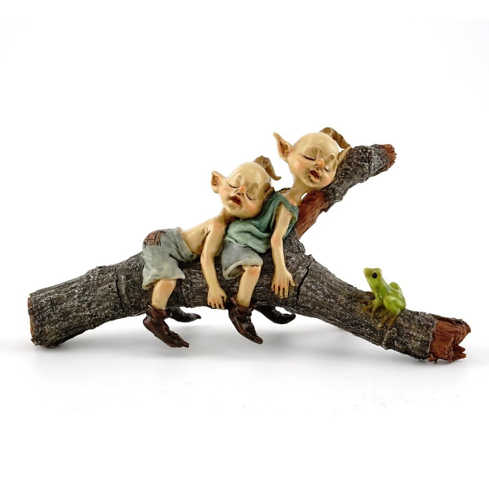 Top Collection Miniature Fairy & Terrarium Twin Garden Pixies Napping on Tree gallery