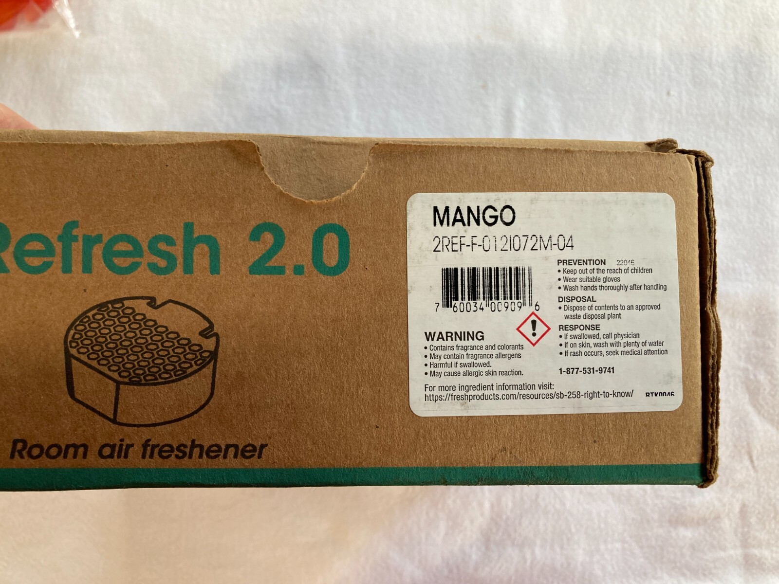 (21) Fresh Products Refresh 2.0 Gel Room Air Freshener, Mango Refill gallery