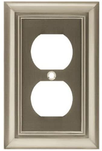 (5 Pack) Architectural Single Duplex Wallplate Satin Nickel gallery