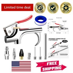 Professional Air Nozzle Kit – 9 Pcs with Chrome Blow Gun for Long-lasting Use