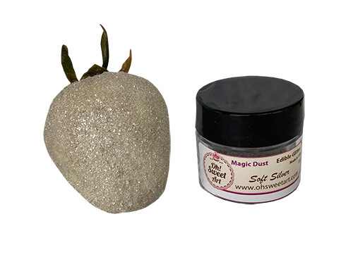 Edible Glitter dust SOFT SILVER ( 6 grams ) Magic dust , Kosher, Gluten free gallery