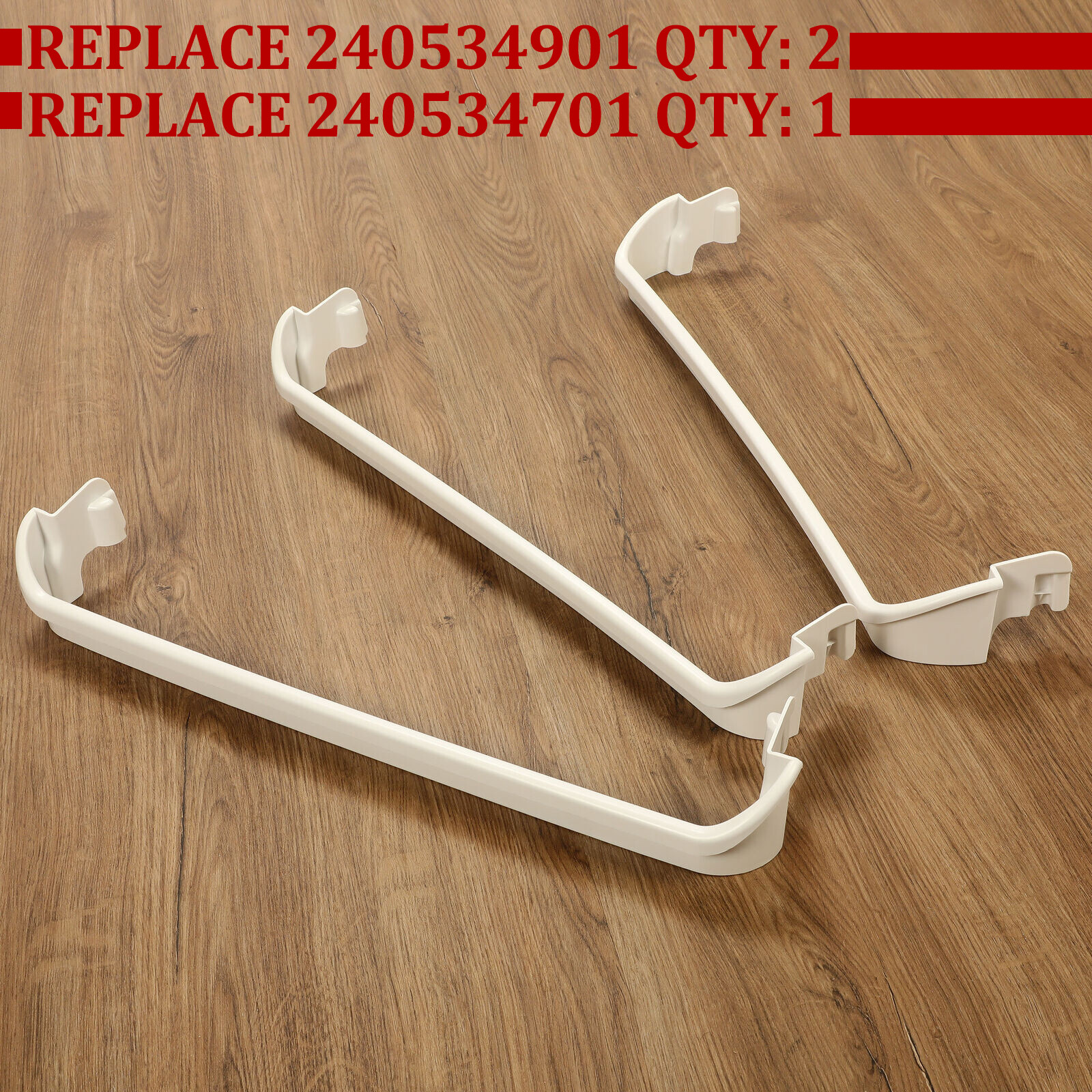 3PC Door Rack Shelf Retainer Bar For Frigidaire Refrigerator 240534701 240534901 gallery