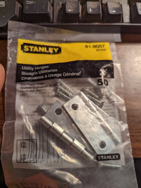 STANLEY 2 INCH (50 MM) UTILITY HINGES, 81-9057, NEW IN SEALED PACKAGE NEW OLD S gallery