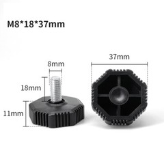 M6 M8 M10 Rubber Adjustable Screw in Feet Levelling Machine Furniture Table Leg