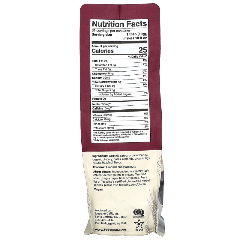 Chicory Herbal Coffee, Hazelnut, Medium Roast, Caffeine Free, 11 oz (312 g) gallery