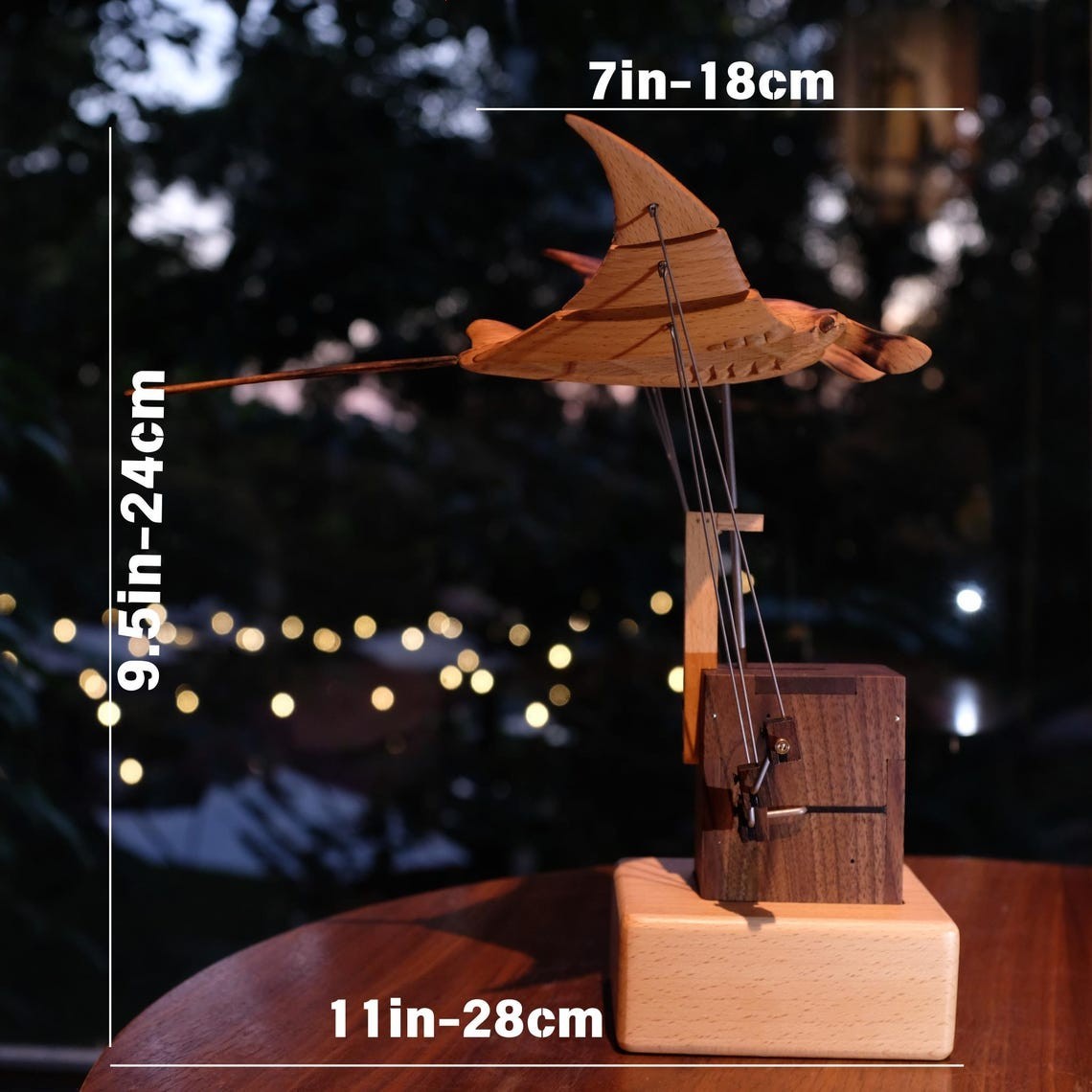 Wooden Flying Ray Stingray Desk Home Decor gallery