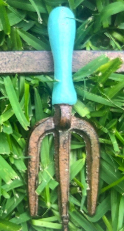 Decorative Garden Tools Hooks Cast Iron Turquoise Handles Excellent gallery