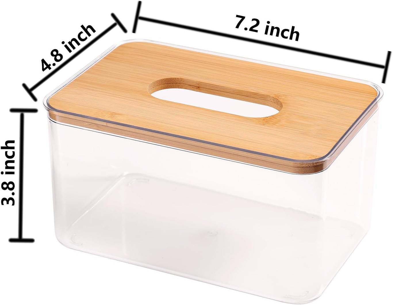 Acrylic Tissue Box Cover, Bamboo Dryer Sheet Holder, Wooden Rectangular Dryer... gallery
