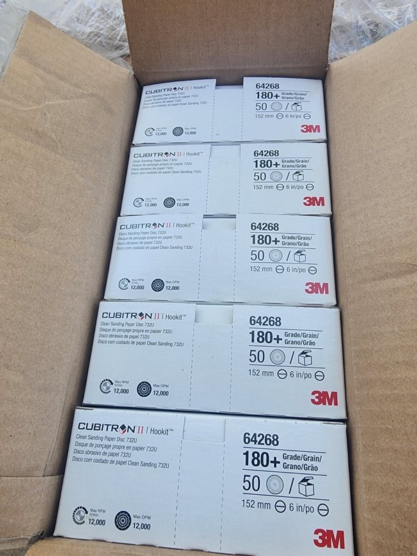 3M Cubitron II 64268 6" Hookit Clean Sanding Abrasive Discs, 180+ Grit, 250 CT. gallery
