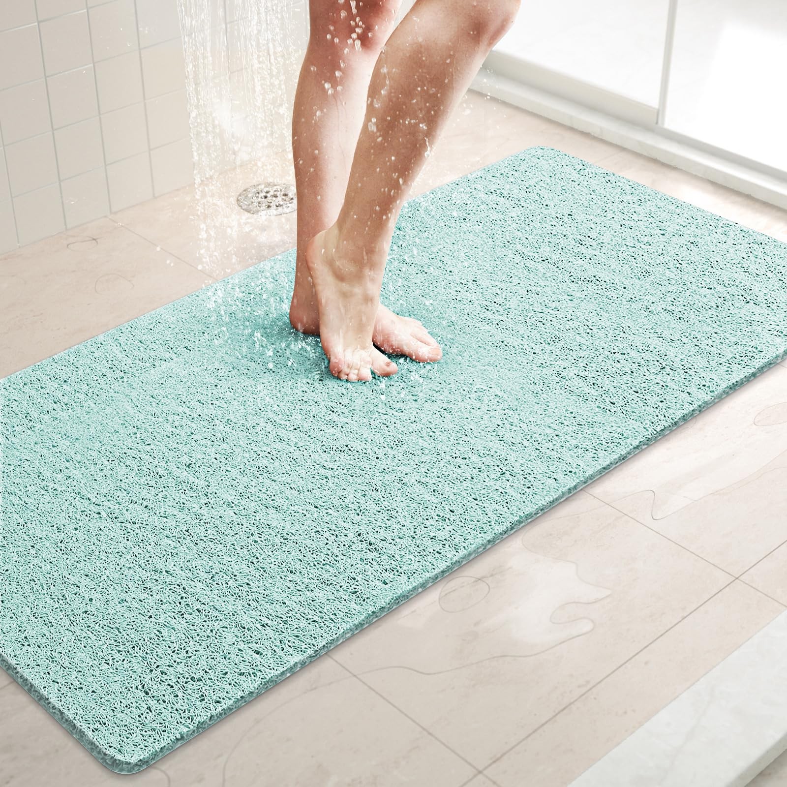LuxStep Shower Mat Bathtub Mat,40x16 inch, 40" x 16" (Rectangular), Green gallery