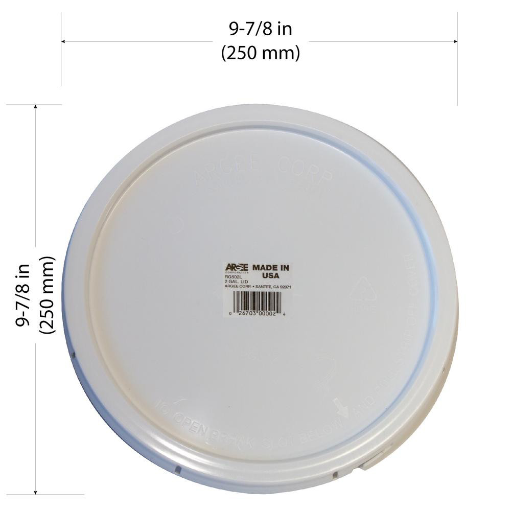 10 PACK 2 Gal. Plastic Lids for Heavy Duty White Paint Buckets w/. Metal Handle gallery
