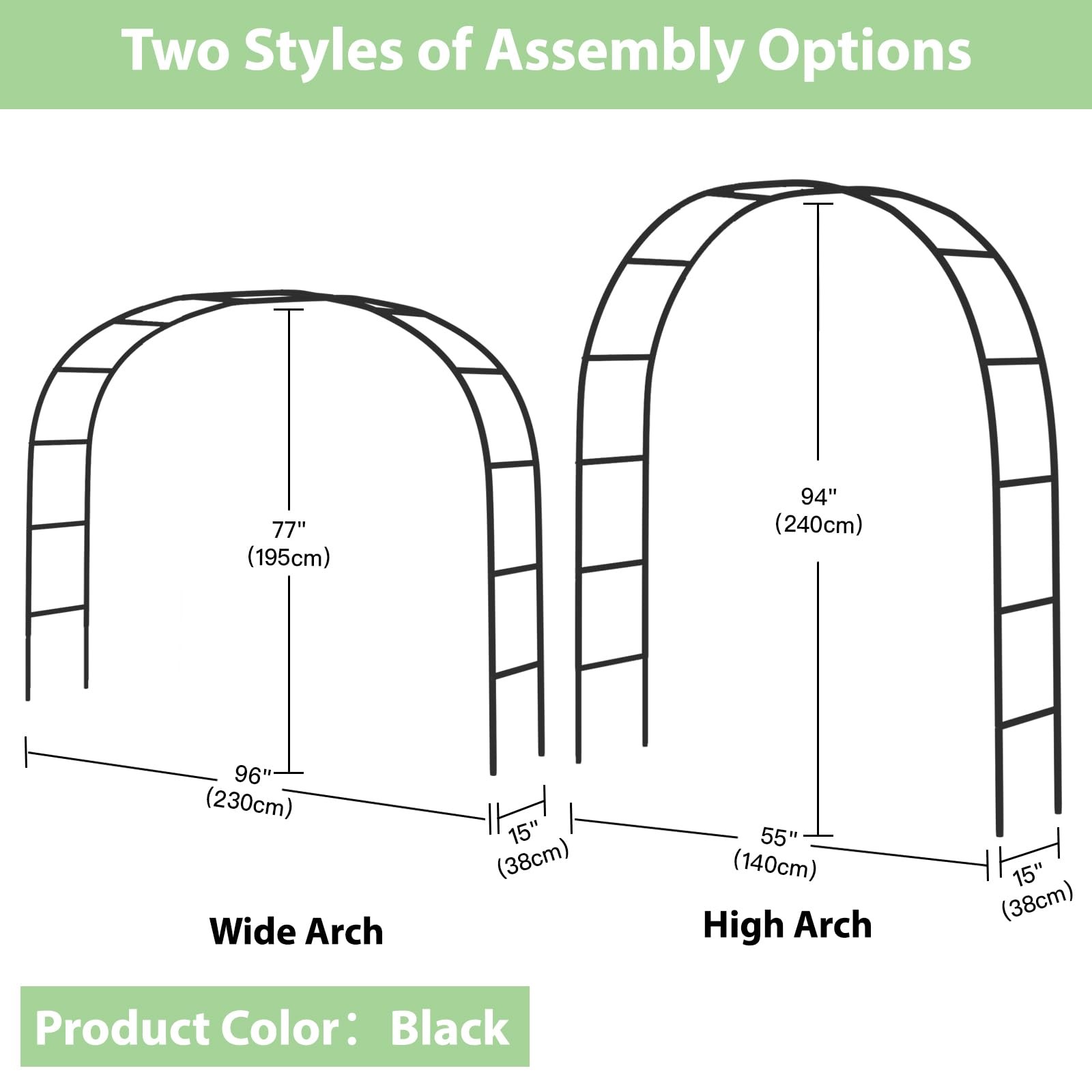 94 Metal Garden Arch Trellis for Climbing Plants Outdoor Decorations gallery
