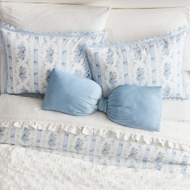 Pottery Barn LoveShackFancy Dreamy Days Duvet Cover - Blue/Ivory gallery