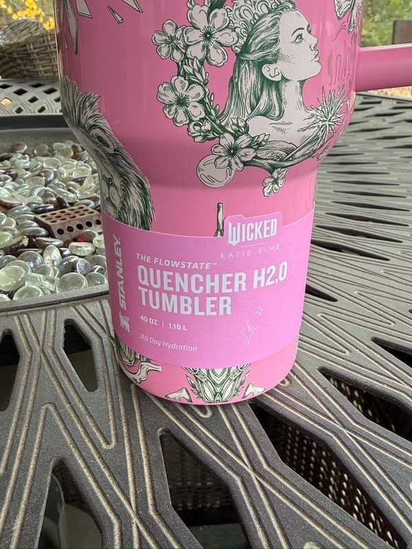 Stanley x Wicked For Good 40oz FlowState Quencher Tumbler Ozian Reprise IN HAND gallery