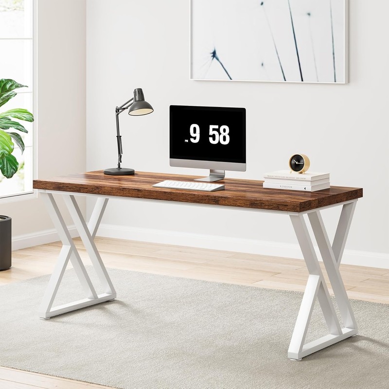 Tribesigns 55 Inch Large Simple Industrial Computer Desk Study Writing Table gallery