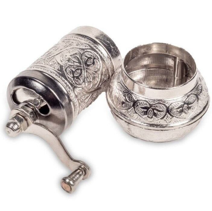 4.3'' Pepper Salt Spice Seed Mill Grinder New Silver Color Turkish gallery