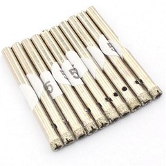 10Pcs Small Diamond Drill Bits 3/16 Hole Saw 5mm Cutter for Glass Ceramic Stone