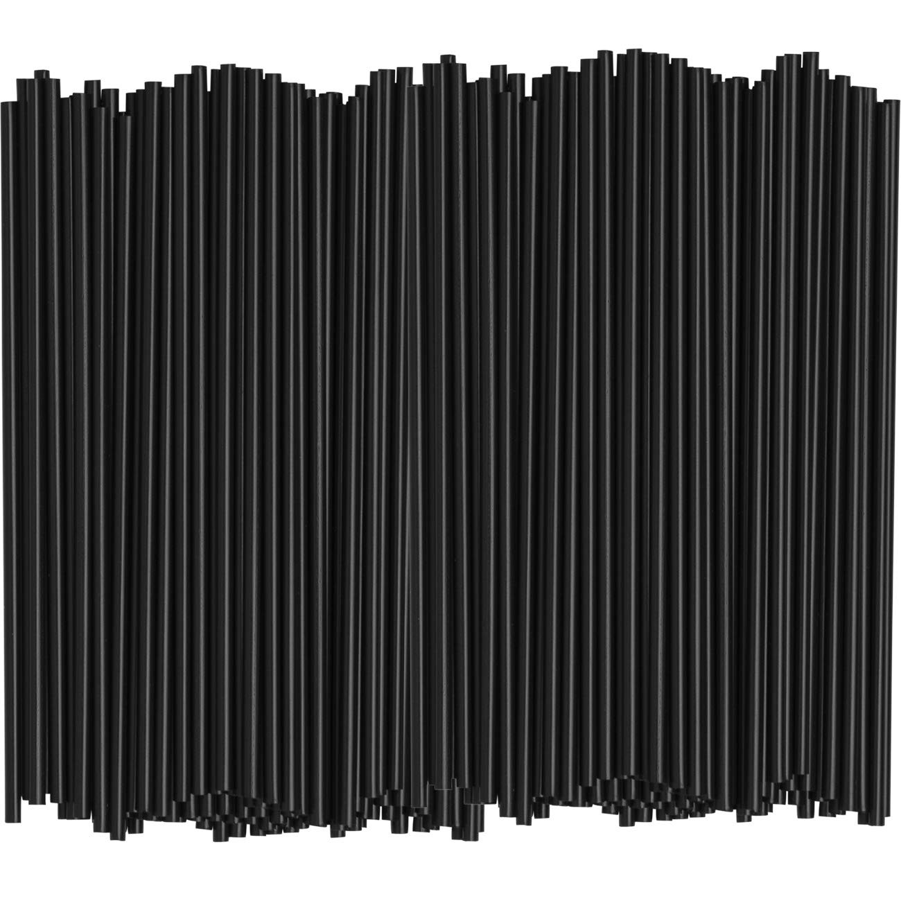 5 Inch Plastic Sip Straws 1000 Pcs, Disposable Drink Stirrers Bulk, Black gallery